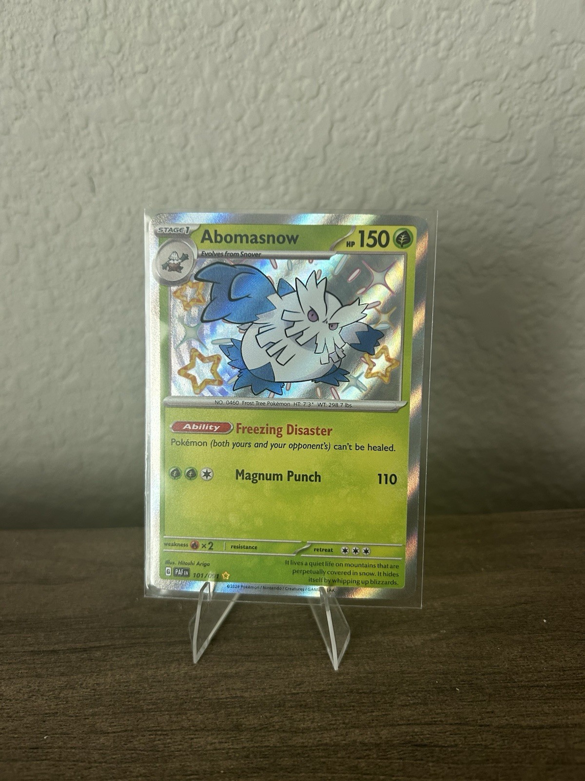 Pokémon TCG Abomasnow 101/091 Sv: Paldean Fates Shiny Holo Rare NM Condition