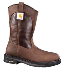 Carhartt Men's 11" Rugged Flex  Steel Toe Wellington Work Boot Dark Brown Oil Ta