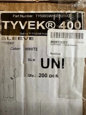 DuPont Tyvek 400 Sleeve White Disposable Arm Covers Size: UNI 200ct | NEW, FS