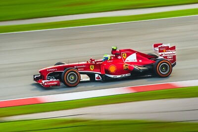 Ferrari F1 Formula One Automotive Car Wall Art Giclee Canvas Print 