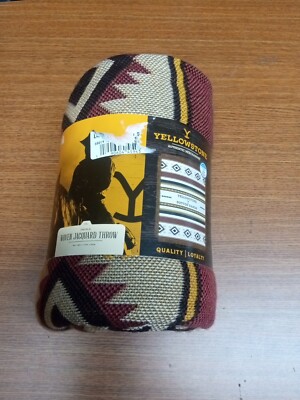 Yellowstone  46in × 60in Triple Woven Jacquard Throw Blanket NEW
