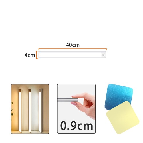 Rechargeable Magnetic Cabinet Dimmable Lamp LED Motion Sensor Under Closet Light - Picture 24 of 41