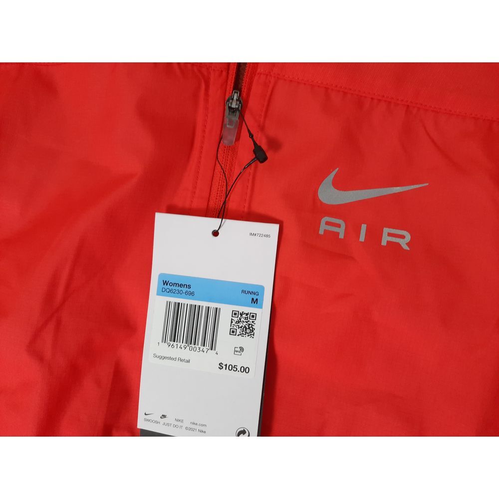 SACAI X NIKE Giacca a vento Nike Air donna rossa media leggera con coulisse e zip