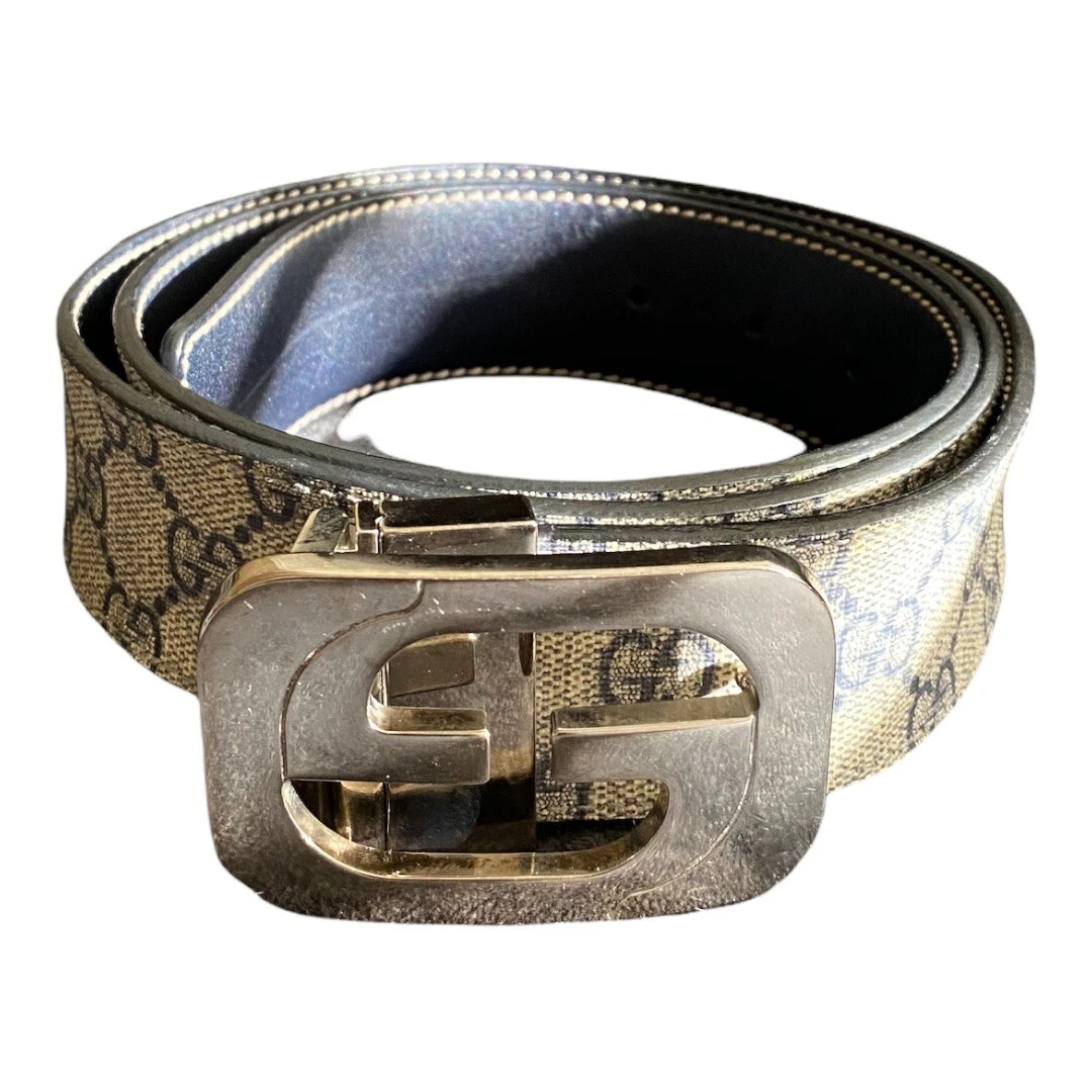 Gucci belt shop navy blue
