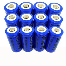 12pc Ultrafire 16340 RCR123A 3.7V 1800mAh Rechargeable Battery Li-Ion Batteries