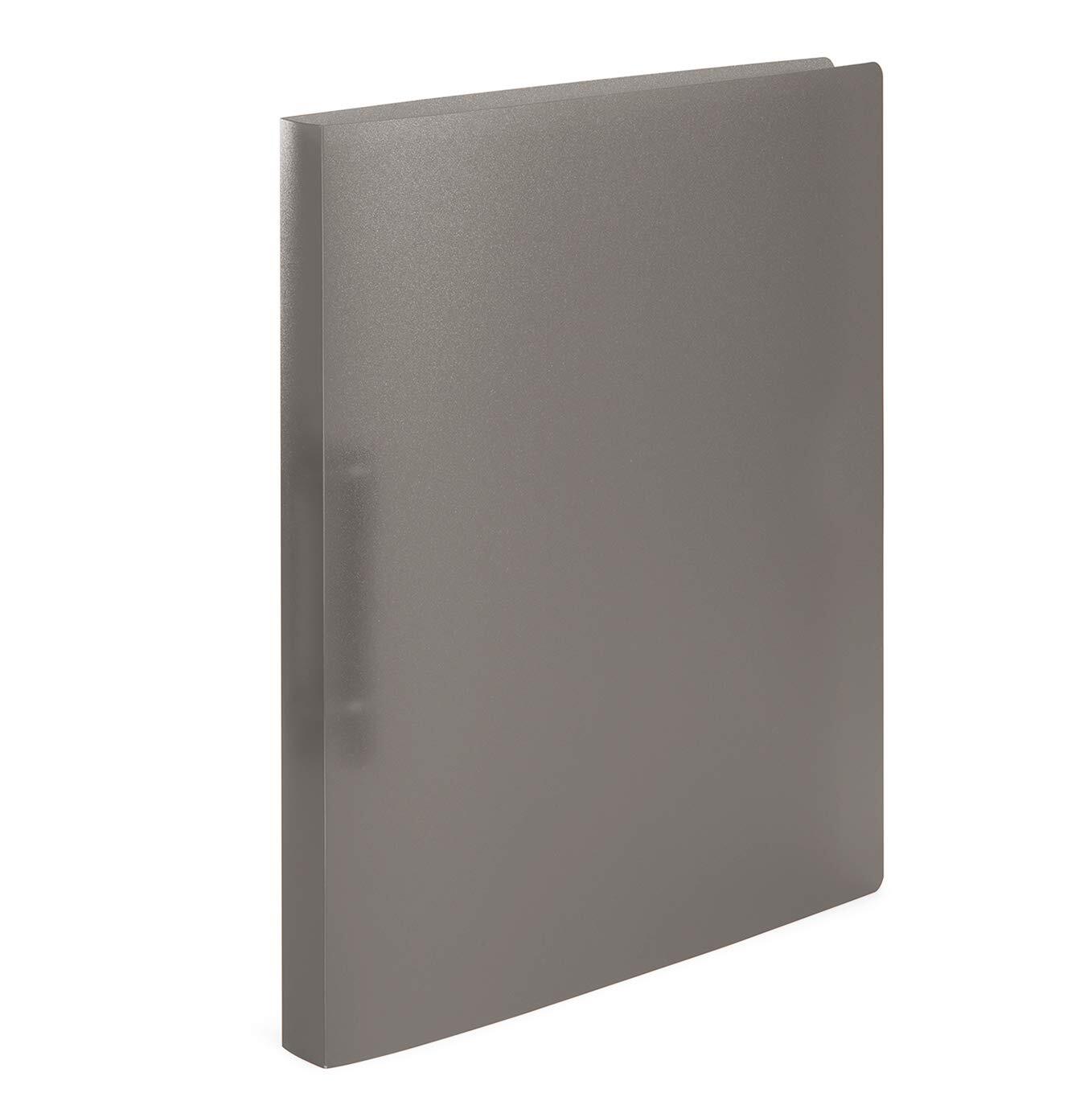 HERMA Ring Binder Translucent in Grey, A4, 25 mm Spine, Slim 2-Ring Binder Made