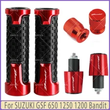 For SUZUKI GSF 650 1250 Bandit Motorcycle Handlebar Grips Bar End Cap Tire Valve