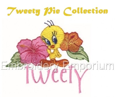 MACHINE EMBROIDERY DESIGNS USB - TWEETY PIE COLLECTION 4X4 SYLVESTER WARNER BROS