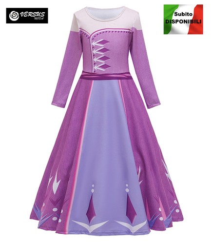 Simile Frozen Elsa 2 Vestito Carnevale Bambina Cosplay Costume Dress  FROZ016B SD | eBay