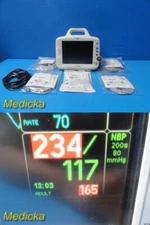 GE Dash 3000 Series Monitor (Masimo SpO2 ECG T/CO NBP Print) W/ NEW Leads~37241
