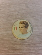 1955-56 Ferrero DISCHETTO METALLICO GIAMPIERO BONIPERTI Juventus Nazionale RARO