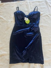 380 Windsor Women's Small Royal Blue Bodycon Stretch Dress