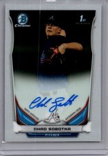 2014 Bowman Draft #BCA-CSO Chad Sobotka Chrome Draft Pick Autographs
