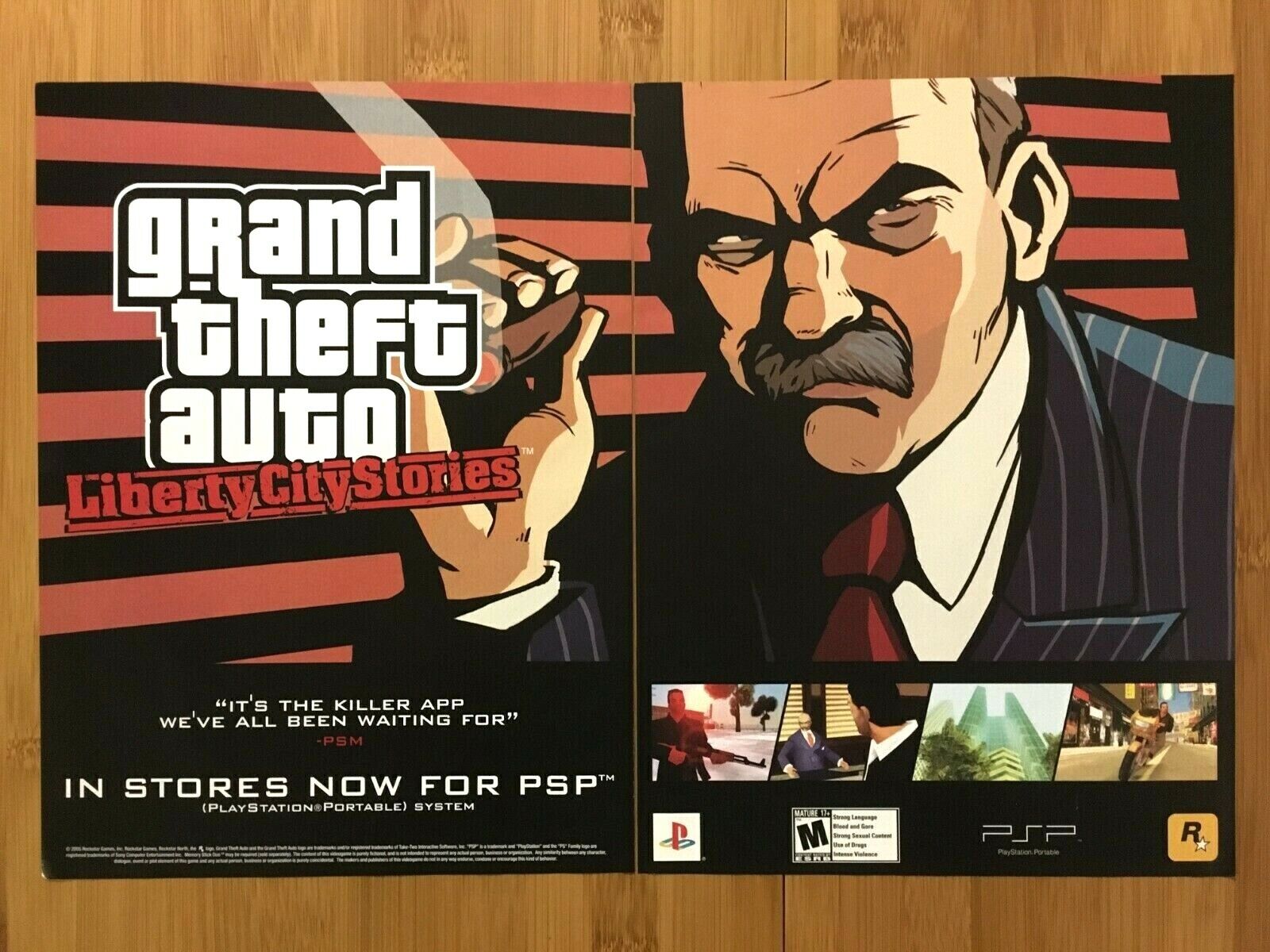 Grand Theft Auto Liberty City Stories PS2 Game Poster Multiple Sizes  11x17-24x36