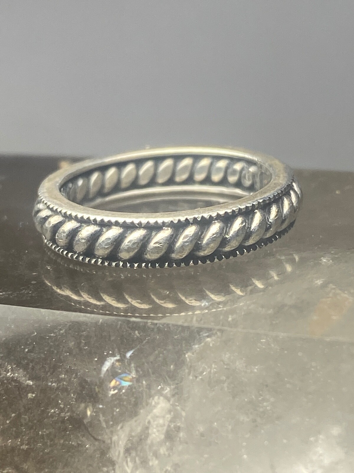 Judith Jack ring Size 6 stacker twisted rope  ban… - image 7