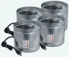 4x - 8" DUCT FAN 500 CFM Booster Inline Cool Air Blower inch Grow Light Hood AC 