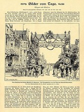Empfang des Grafen Waldersee in Hannover Orden Pour le merite. Verleihung 1901