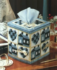 HOME IS WHERE THE HEART IS TISSUE BOX COVER PLASTIC CANVAS PATTERN INSTRUCTIONS
