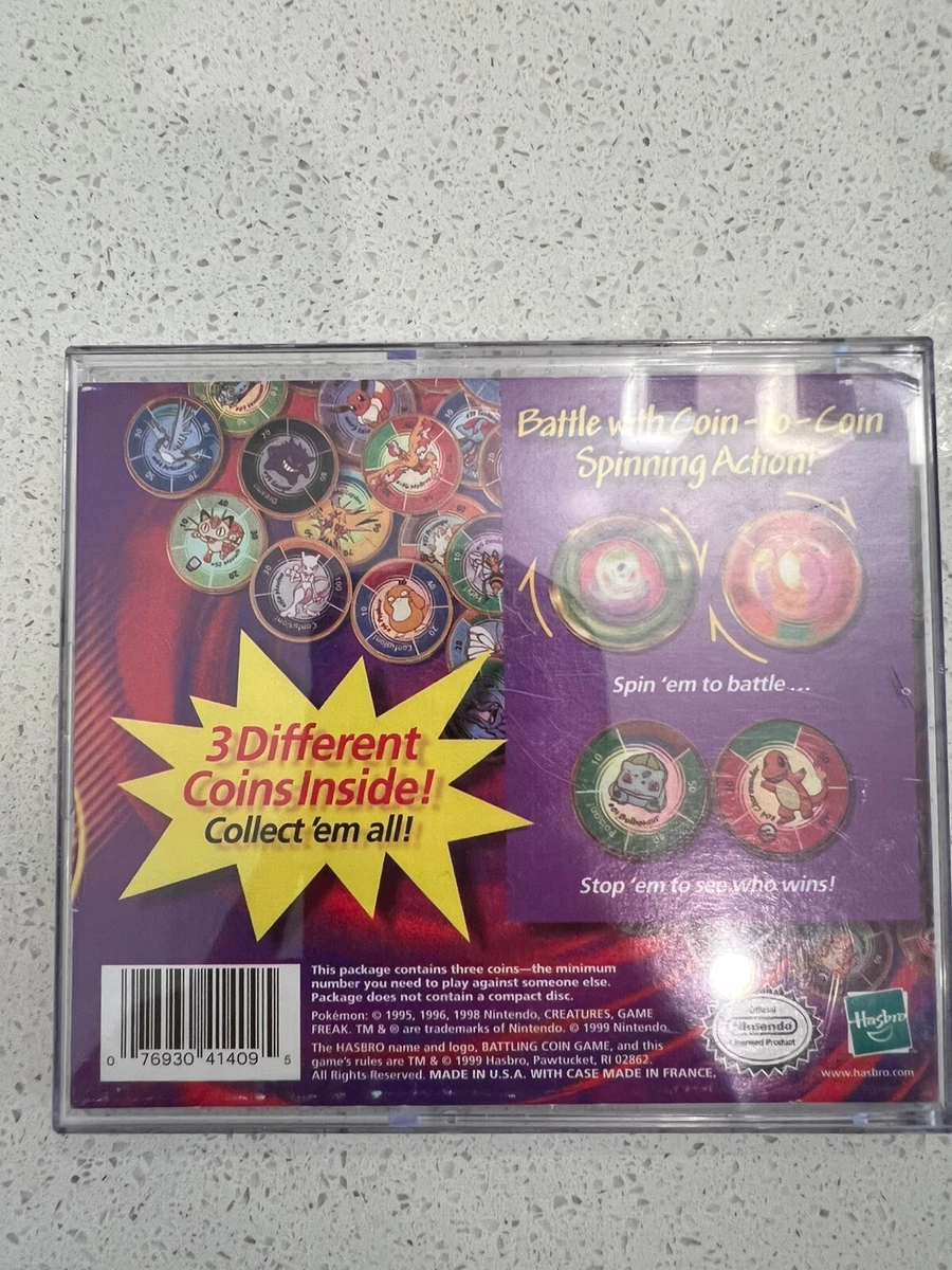 Hasbro Pokemon Battling Coin Game 3 Unique Coins 1999 for sale