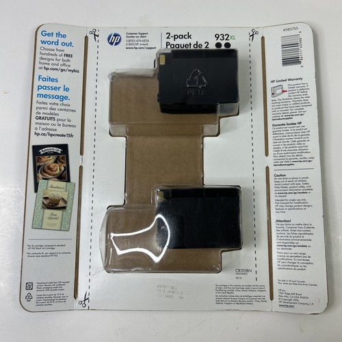 HP 932 XL New Black Cartridges 2-Pack XL Genuine 2022 EXP Ink Jet Printer - 第 4/6 張圖片