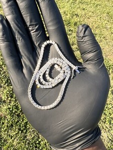 Authentic Moissanite Tennis Chain 3mm Fire Sale Lab Created Pricey Chain 14k Gold Plated