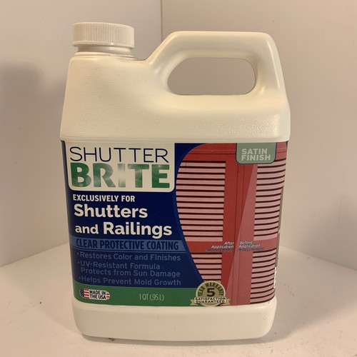 Shutter Brite Clear Protective Coating for Shutters and Railings 1 Quart