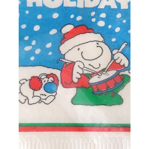 Servilletas de bebida de colección 1982 American Greetings ZIGGY + Fuzz Navidad 5" Tom Wilson nuevas de stock - Imagen 4 de 9