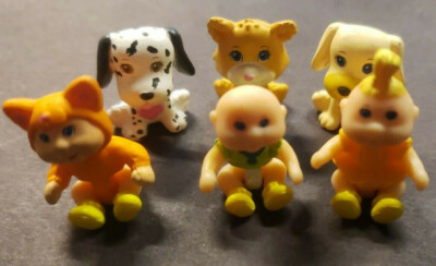 Cabbage Patch Kids and Pets Mini Figures Gumball Charms Prizes Toys Lot of 6 