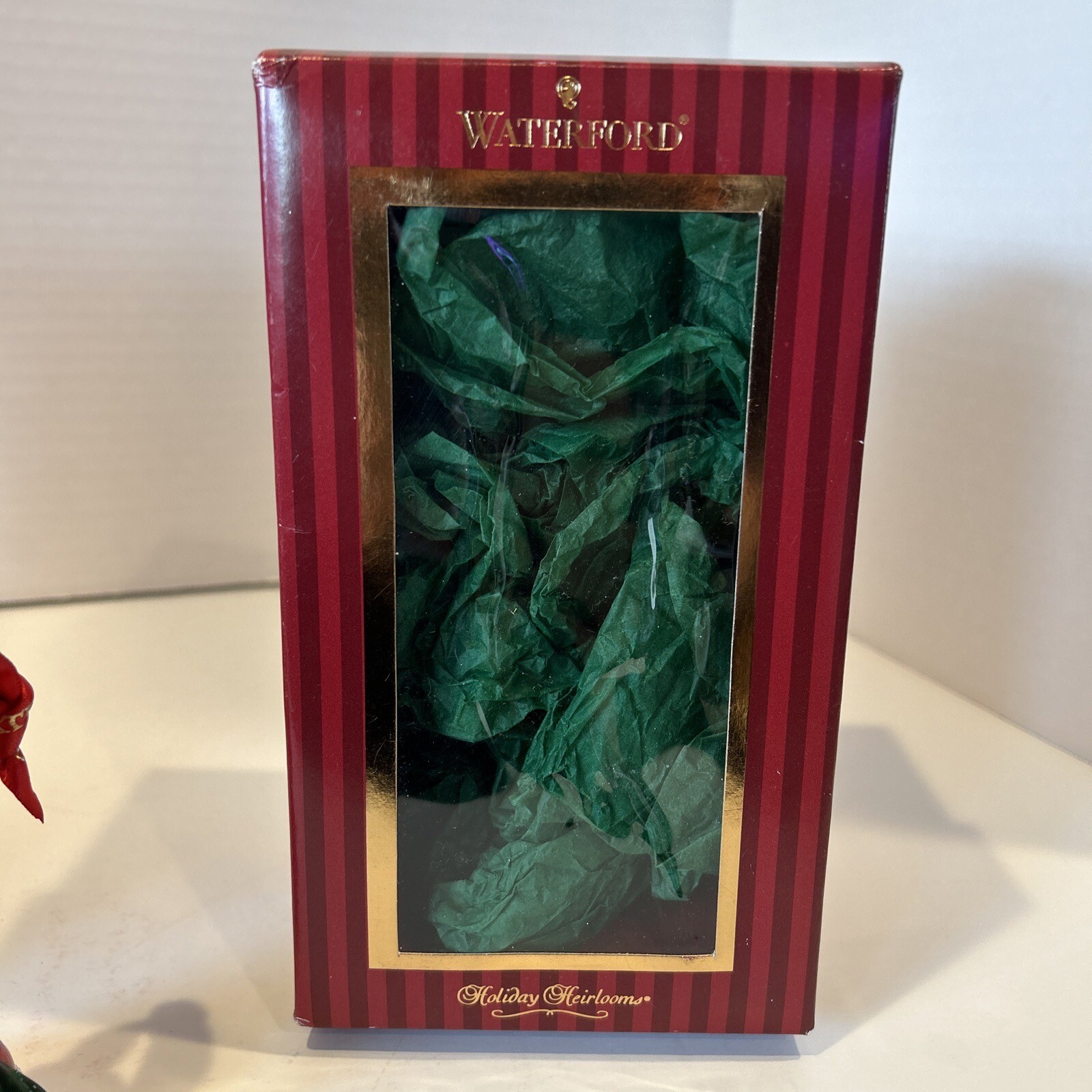 Waterford Holiday Heirlooms Santa Teddy Bear Glass Christmas Ornament ...