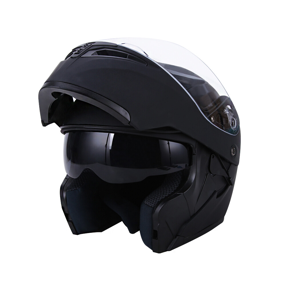 Flip up Modular Full Face Motorcycle Helmet Dual Men Women Visor