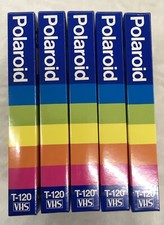 Polaroid Supercolor Plus T-120 New Blank VHS Tapes Lot Of 5 NEW  C-6 