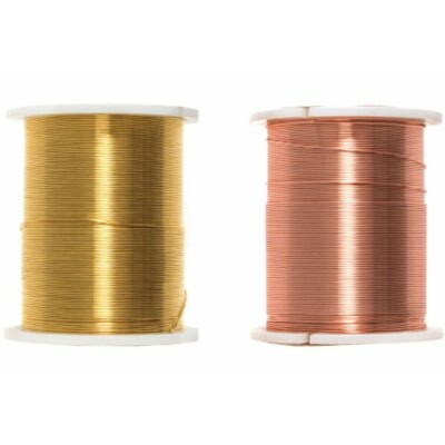 Trimits Perlendraht 28 Stärke 20 Meter Rolle Gold & Kupfer Schmuckherstellung Handwerk