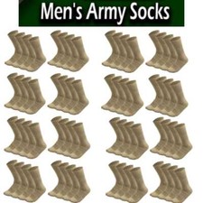 Wholesale Mens Beige Army Military Socks Combat Trekking Hiking Size 10-13,13-15