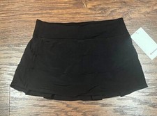 NEW Women Lululemon Pace Rival Mid-Rise Skirt Black Size 6  8