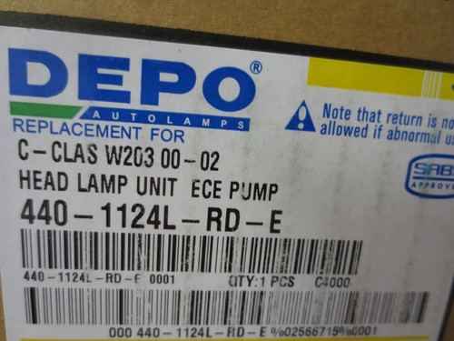 Faro izquierdo mercedes clase c w203 00-03 ns Nº de pieza 440-1124L-RD-E - Imagen 2 de 2