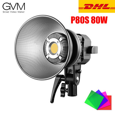 GVM P80S　80W　フレネルライト　5600KLEDビデオライト GVM P80S 80W Fresnel Light 5600K LED Video Light Bowens