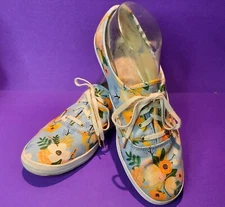Keds X Rifle Paper Co. Canvas Tennis Shoes Women's Size 8.5 Floral Print Pink
