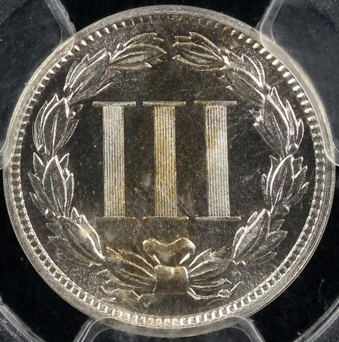 1883 3cn Proof Three Cent Nickel PCGS and CAC PR 67 CAM - Image 2 of 4