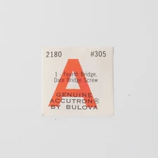 NOS Bulova Accutron 218, 2180 Fourth Bridge, Date Bridge Screw #305 (C5D4)