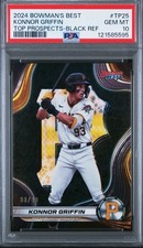 2024 Bowman's Best Top Prospects Konnor Griffin #TP-25 Black Refractor /10 (RC)