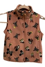 Disney Micky Minnie Mouse Fleece Vest Girls S 6/7 Disney Pockets Kids