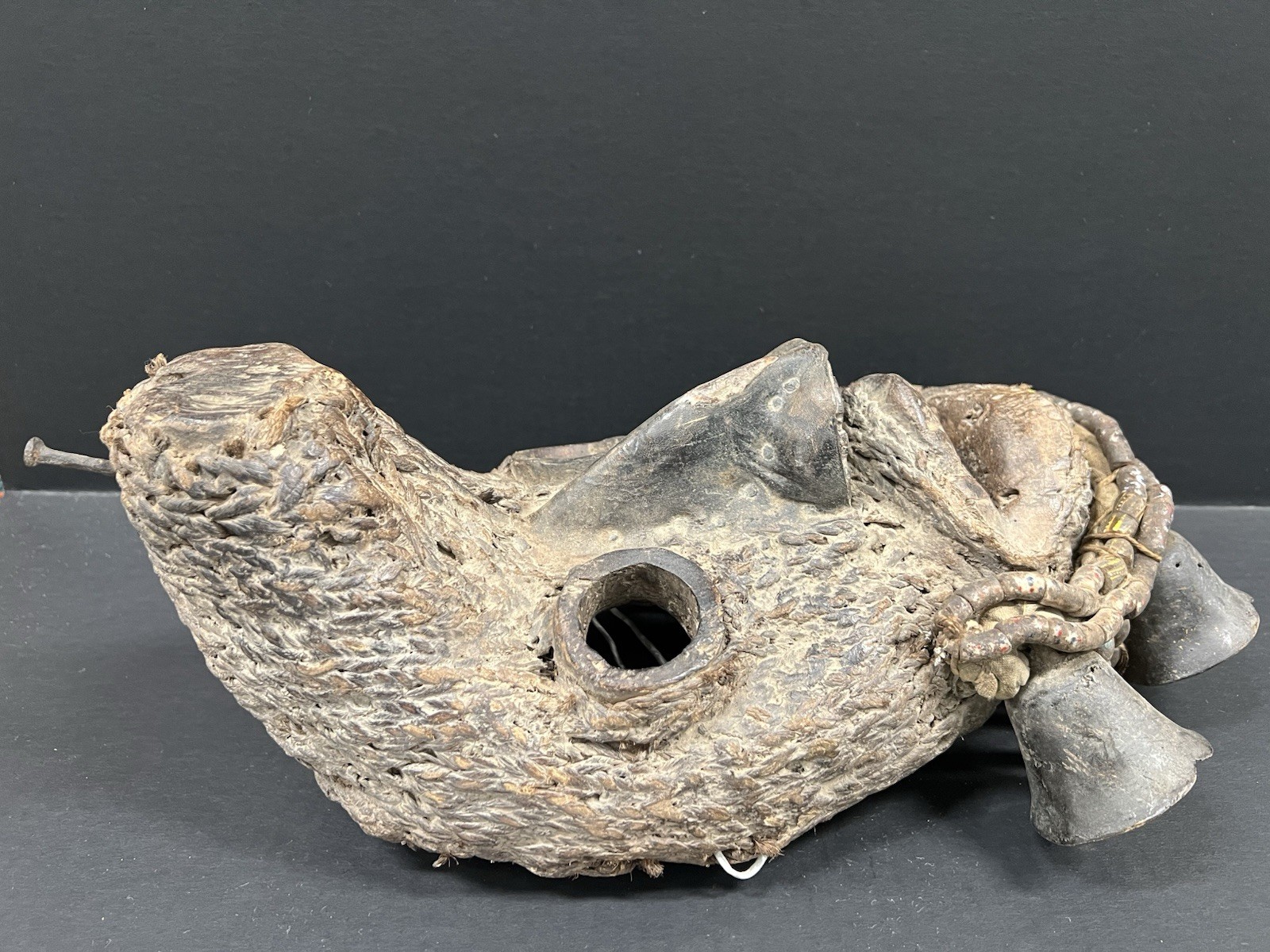 Vintage Dan Mask with Open Mouth - Ceremonial African Tribal Art - 16” x 11”