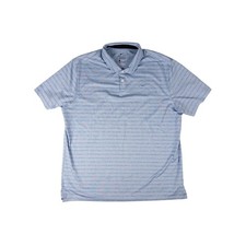 Nike Dri-FIT Mens XL Blue Striped Short Sleeve Standard Fit Golf Polo Shirt A221