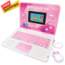 Kids Laptop, Educational Color Screen Laptop with 48 Learning Modes, Medium
