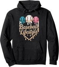 Baseball Lifestyle Youth Drip Ice Cream Style Unisex Hooded Sweatshirt