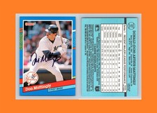 DON MATTINGLY 1991 Donruss Autographed card w/ Authentic Signature