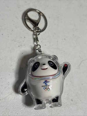 Beijing Olympic Games 2022 Keychain Bing Dwen Dwen Panda Mascot Figure In Hand