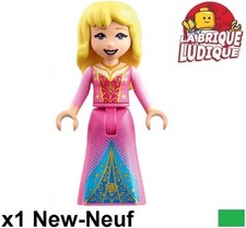 LEGO Minifig Principessa Aurora dp105 Abito Blue Gold Pink