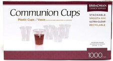 Plastic, Disposable, Recyclable Communion Cups, 1000 Count
