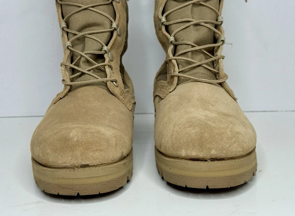 Botas de combate vintage Wellco RO-Search deserto camurça bronzeada militar masculina tamanho 10R - Imagem 4 de 4